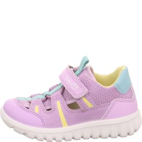 Superfit SPORT7 MINI Mädchen Sneaker low - Material: Leder/Sonstiges Material/Textil in Lila