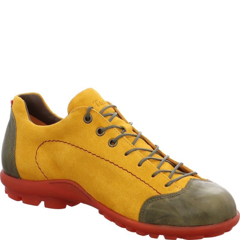 Think KONG HERREN Lace up shoe - Material: Leather in Yellow