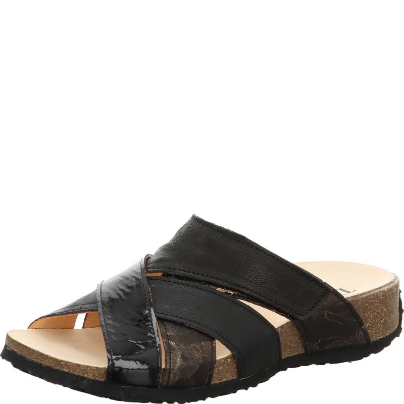 Think MIZZI DAMEN Mules - Material: Leather in Black