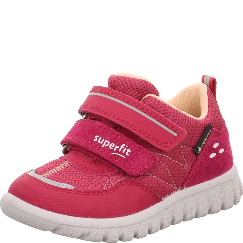 Superfit SPORT7 MINI Mädchen Sneaker low - Material: Leder/Sonstiges Material/Textil in Rot