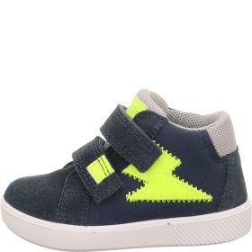 Superfit SUPIES Jungen Sneaker high - Material: Leder/Sonstiges Material/Textil in Blau