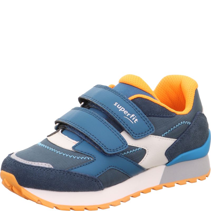 Superfit DASH Jungen | Unisex | Mädchen Sneaker low - Material: Leder/Sonstiges Material/Textil in Blau