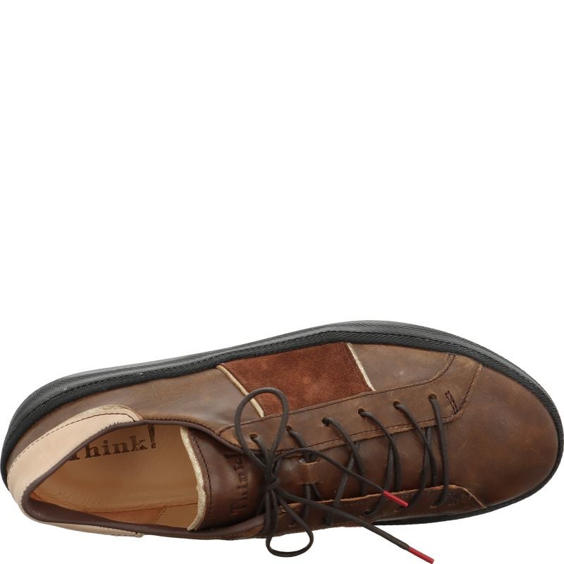 Think KUMI Woman Sneakers low - Material: Leather in Brown