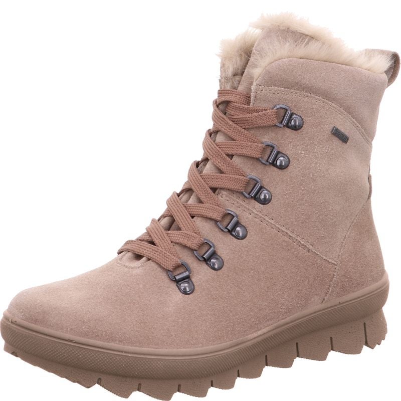 legero NOVARA Damen Schnürboots - Material: Leder in Beige