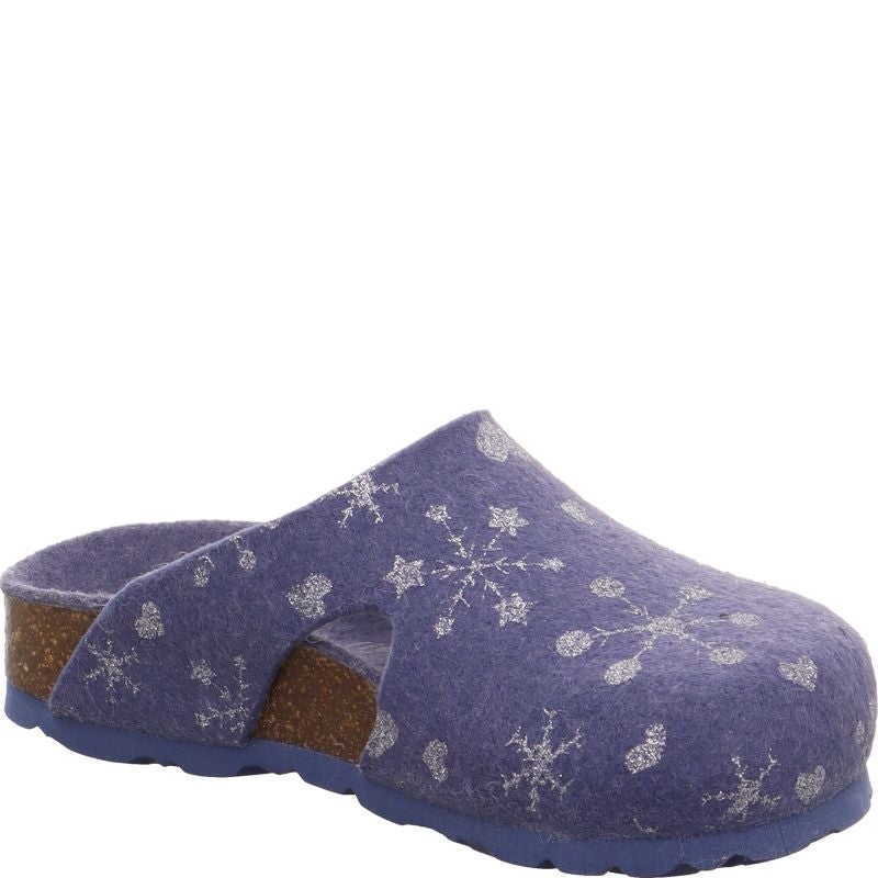 Superfit FUSSBETTPANTOFFEL Girls Clog - Material: Textile in Blue