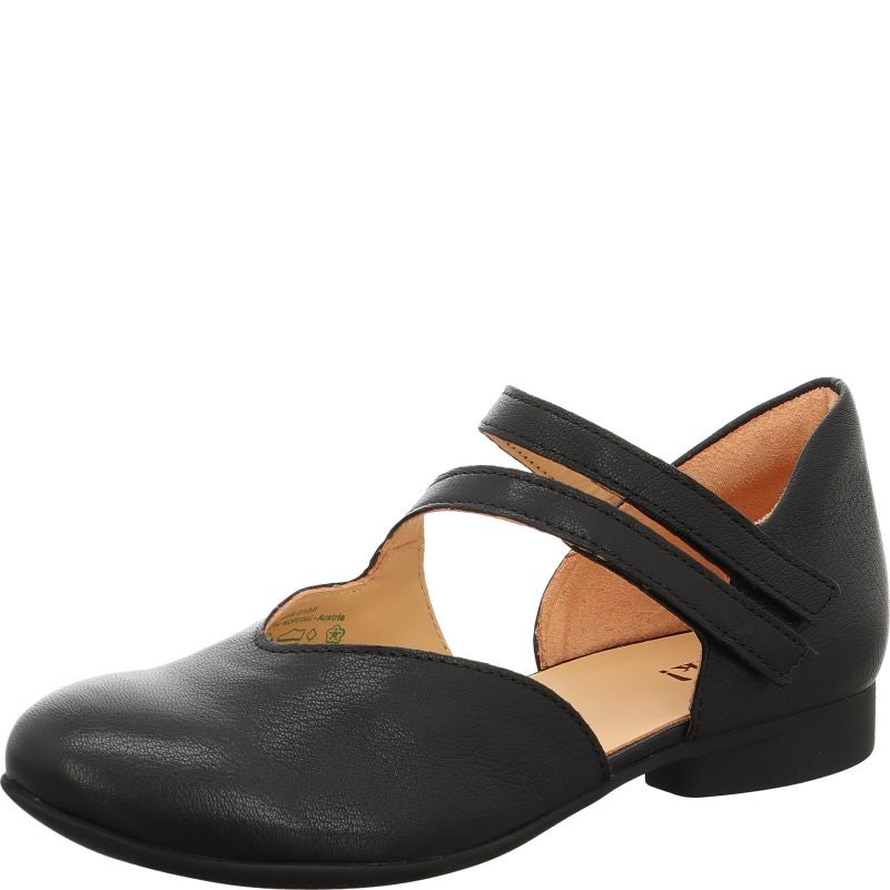 Think! GUAD2 Damen Ballerina - Material: Leder in Schwarz