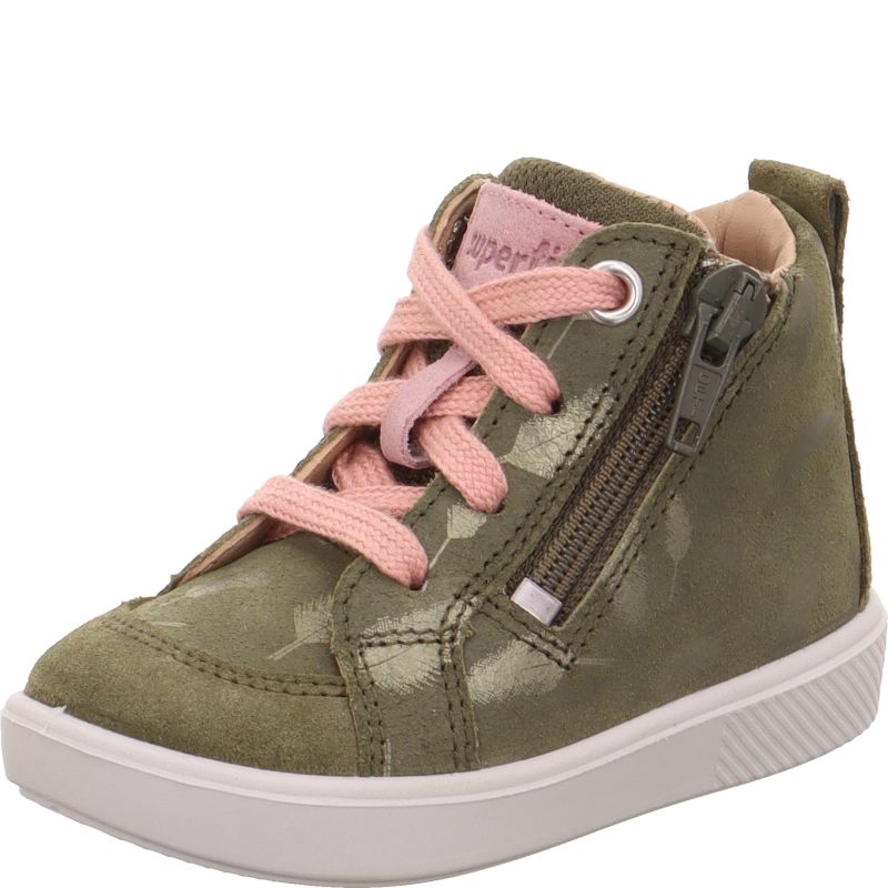 Superfit SUPIES Mädchen Sneaker high - Material: Leder/Textil in Grün