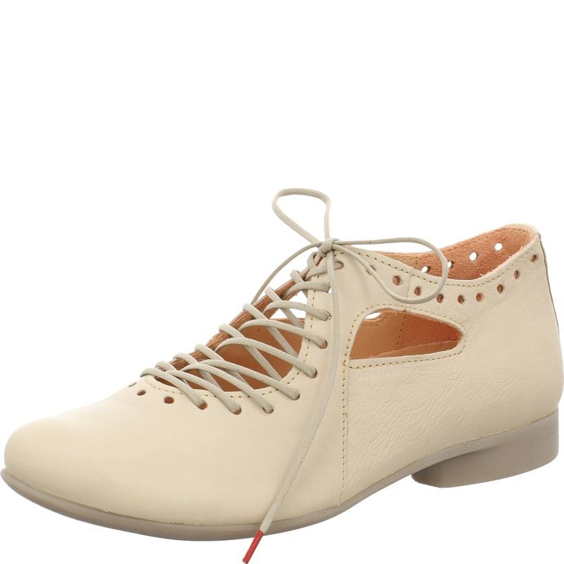 Think GUAD2 Woman Lace up shoe - Material: Leather in Beige