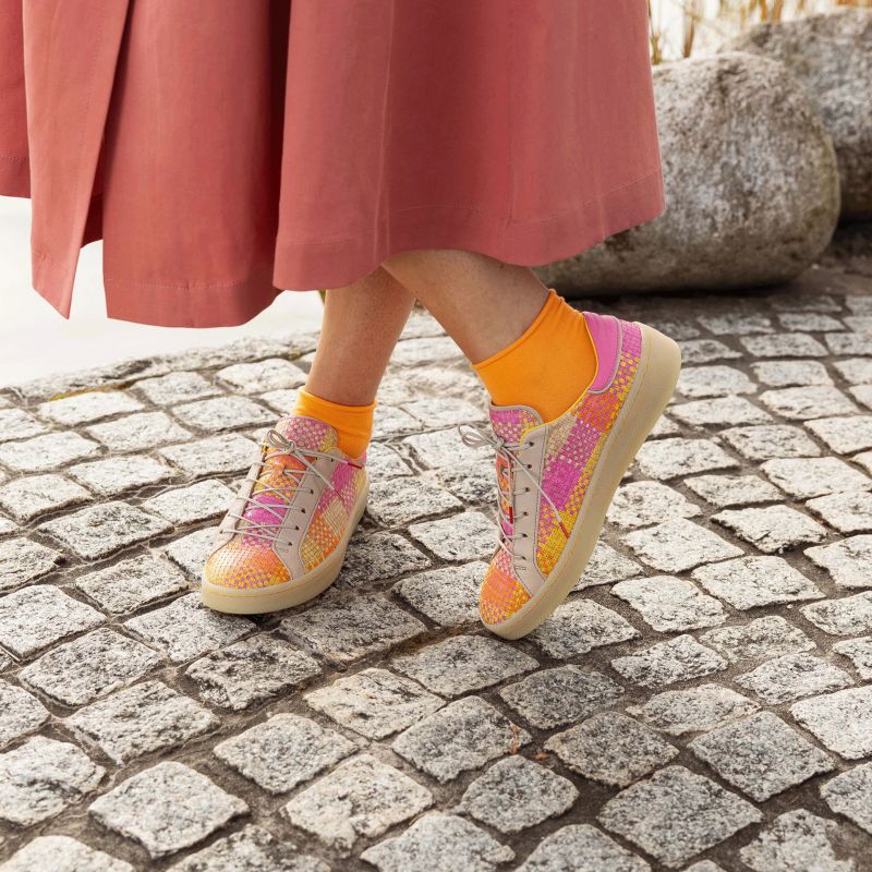 Think KUMI Woman Sneakers low - Material: Leather in Multi Colour