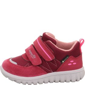 Superfit SPORT7 MINI Unisex | Mädchen Sneaker low - Material: Leder/Sonstiges Material/Textil in Rot