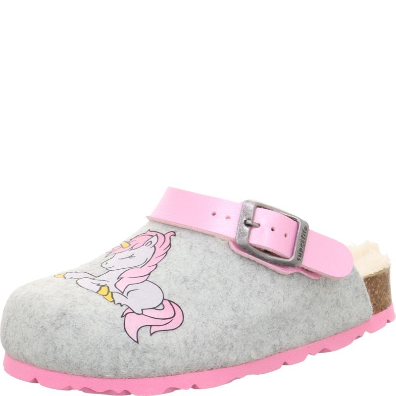 Superfit FUSSBETTPANTOFFEL Girls Clog - Material: Textile in Blue