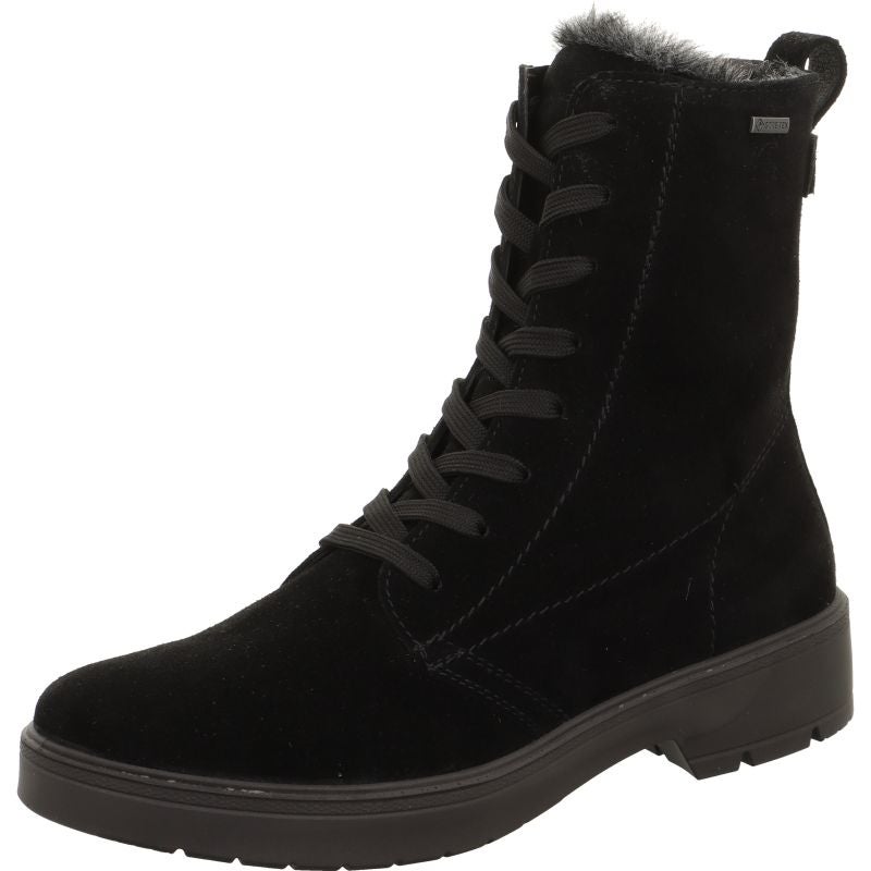 legero MYSTIC Damen Schnürboots - Material: Leder in Schwarz