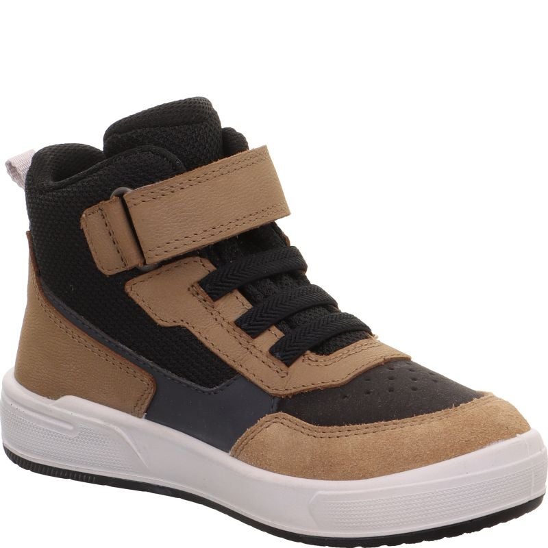 Superfit MAVERICK Jungen Sneaker high - Material: Leder/Sonstiges Material/Textil in Braun