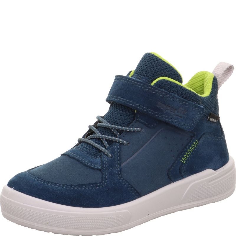 Superfit MAVERICK Jungen Sneaker high - Material: Leder/Sonstiges Material/Textil in Blau