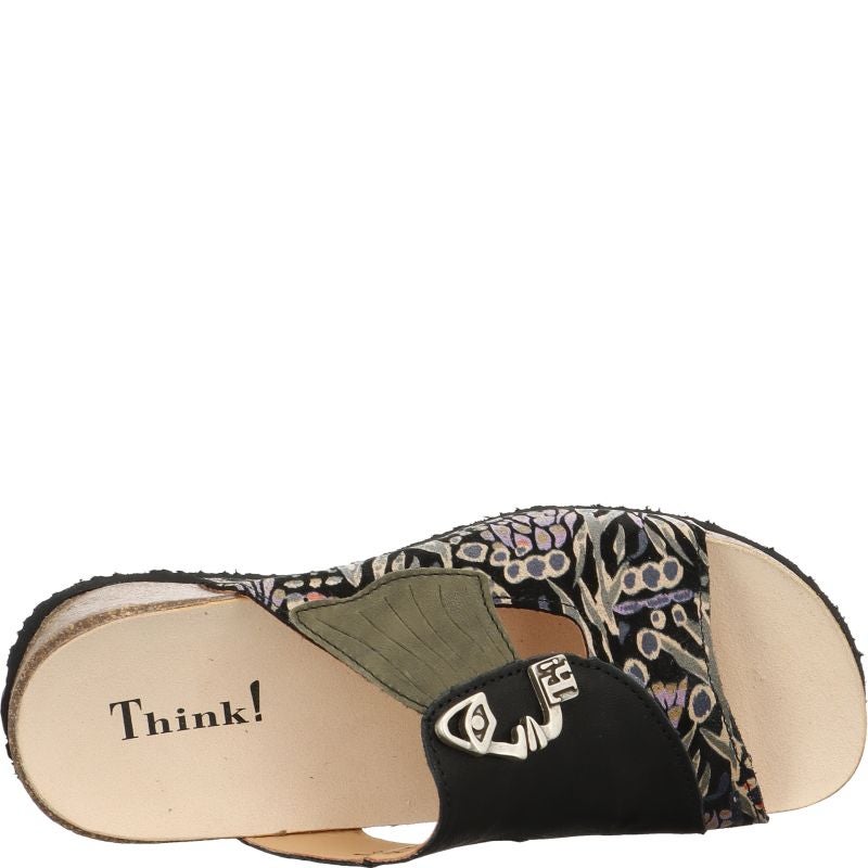 Think! MIZZI Damen Pantolette - Material: Leder in Mehrfarbig