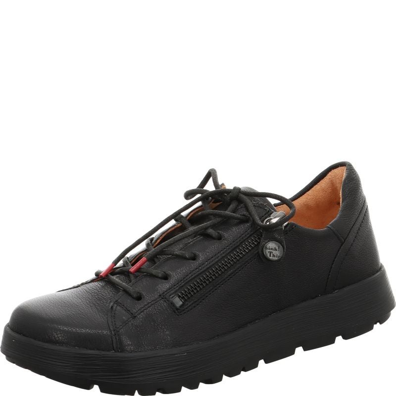 Think COMODA Woman Lace up shoe - Material: Leather in Black