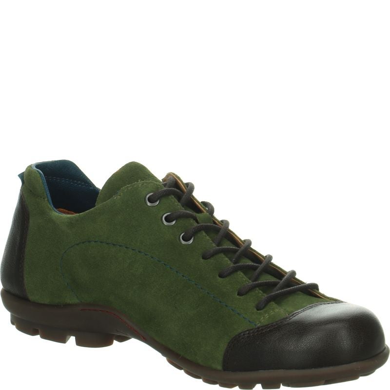 Think KONG HERREN Lace up shoe - Material: Leather in Green