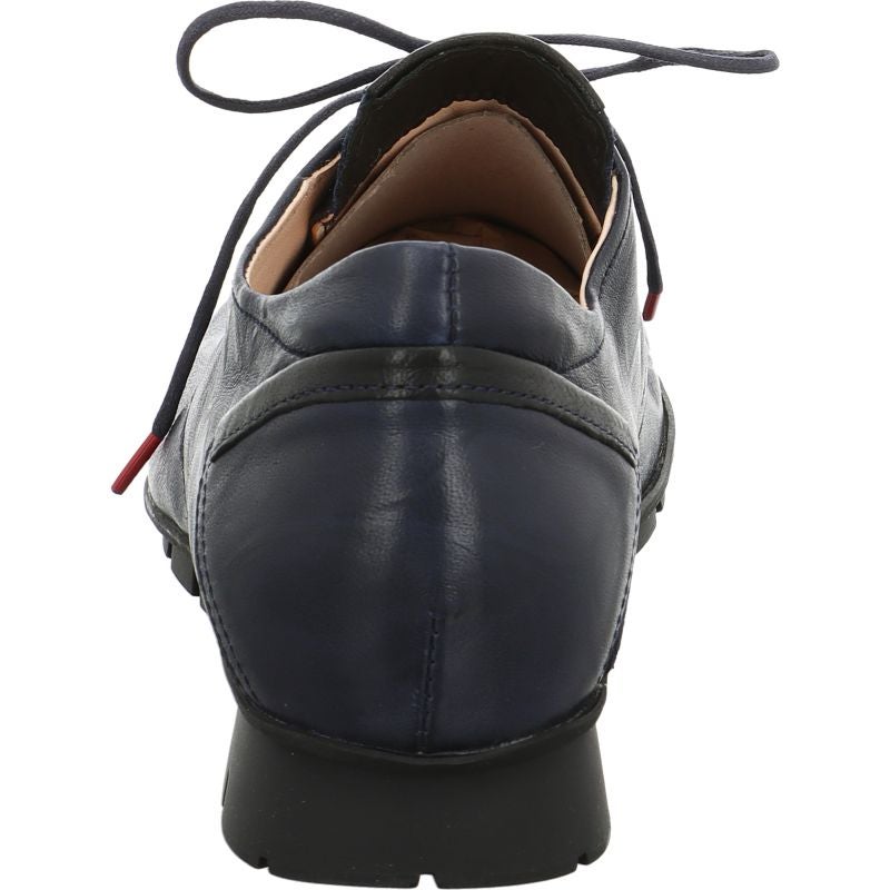 Think MENSCHA Woman Lace up shoe - Material: Leather in Blue