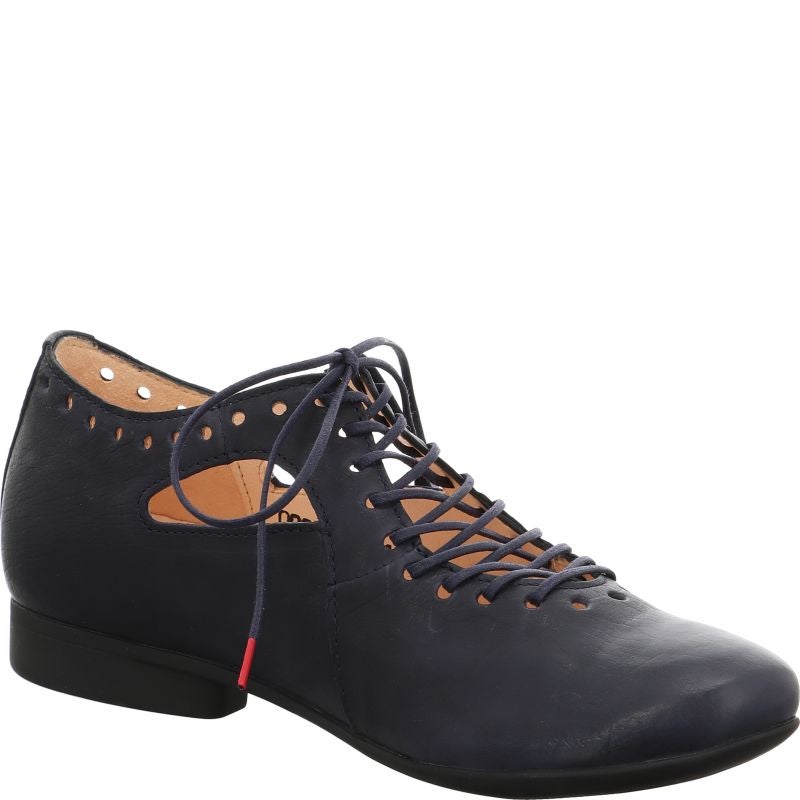 Think GUAD2 Woman Lace up shoe - Material: Leather in Blue