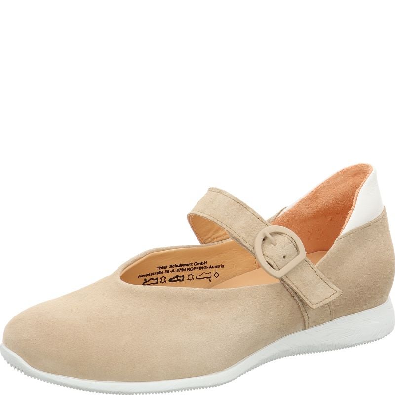 Think ALOA Ballerina - Material: Leather in Beige