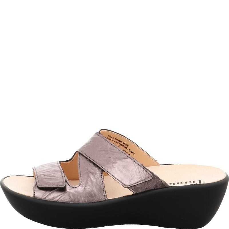 Think KATE Woman Mules - Material: Leather in Grey