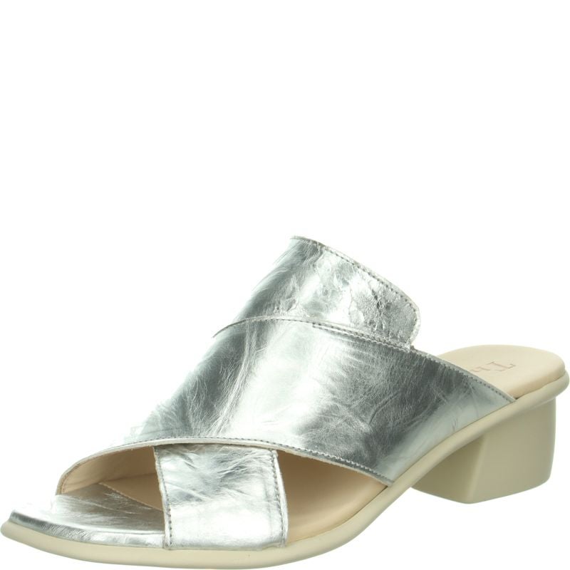 Think VIVI Mules - Material: Leather in Metallic