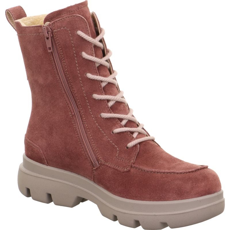 legero ANGELINA Damen Schnürboots - Material: Leder in Rosa