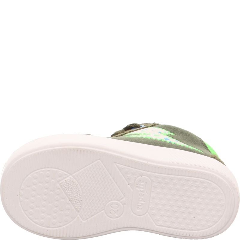 Superfit SUPIES Boys Sneakers high - Material: Leder/Sonstiges Material/Texti in Green