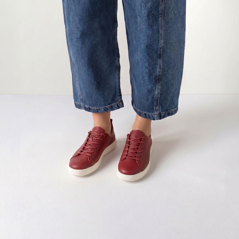 Think TURNA LIGHT Woman Sneakers low - Material: Leather in Red