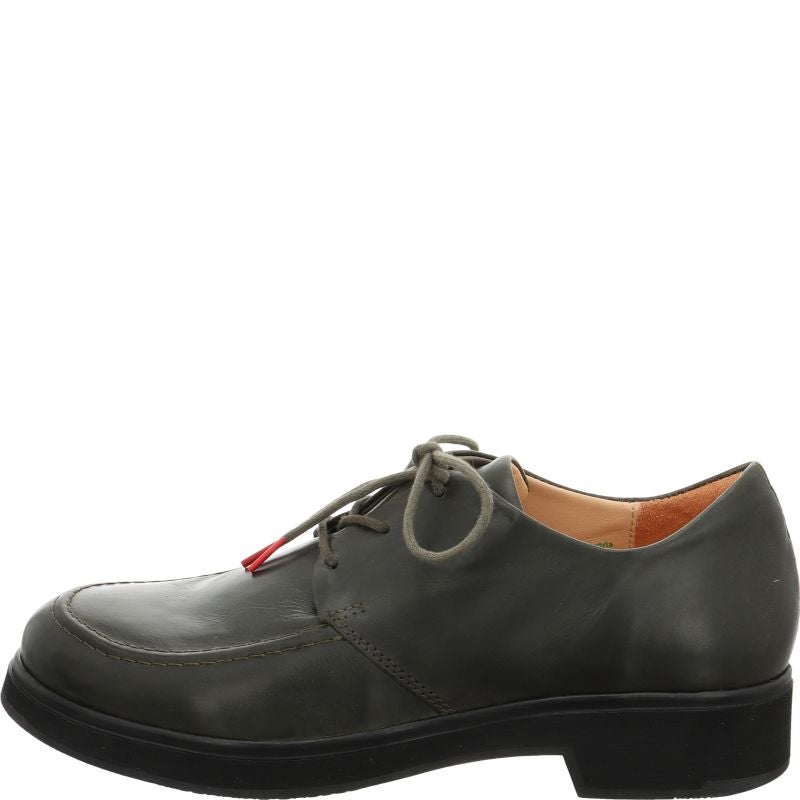 Think COGITA Woman Lace up shoe - Material: Leather in Olive