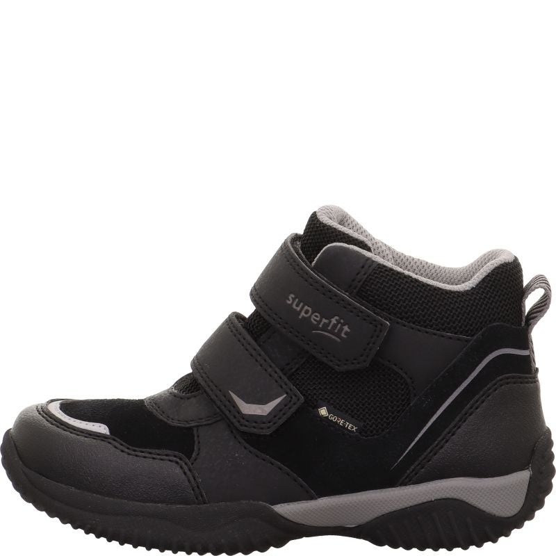 Superfit STORM Boys Sneakers high - Material: Leder/Sonstiges Material/Texti in Black
