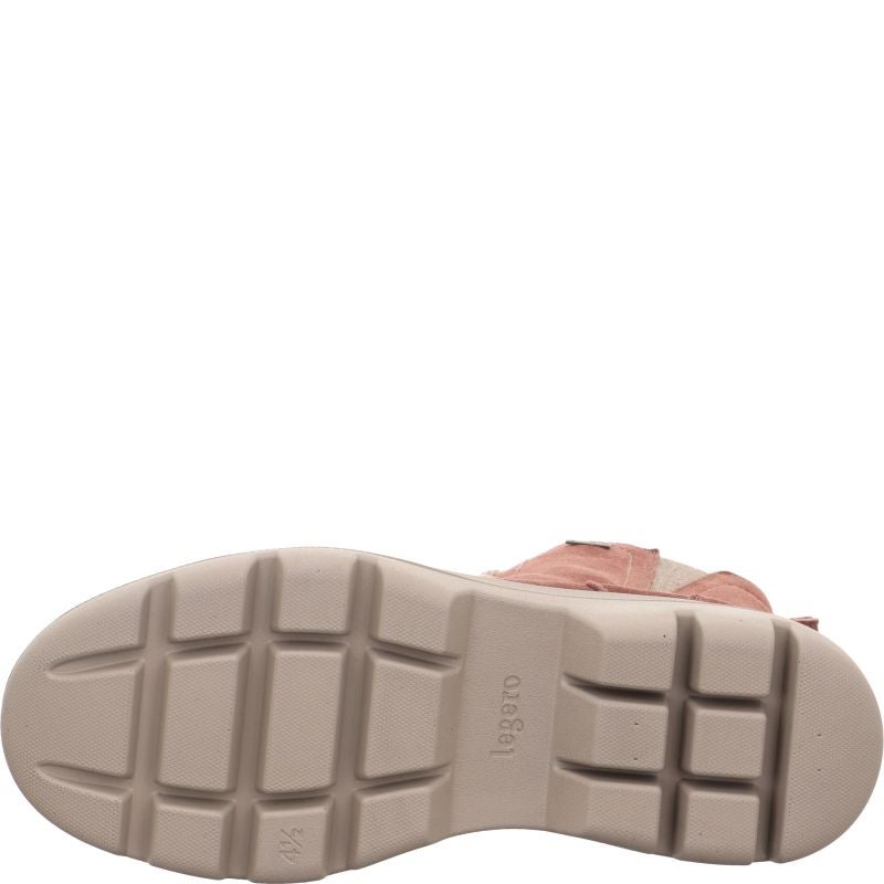 legero ANGELINA Damen Schnürboots - Material: Leder in Rosa