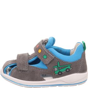 Superfit BOOMERANG Jungen Sandale - Material: Leder/Textil in Grau