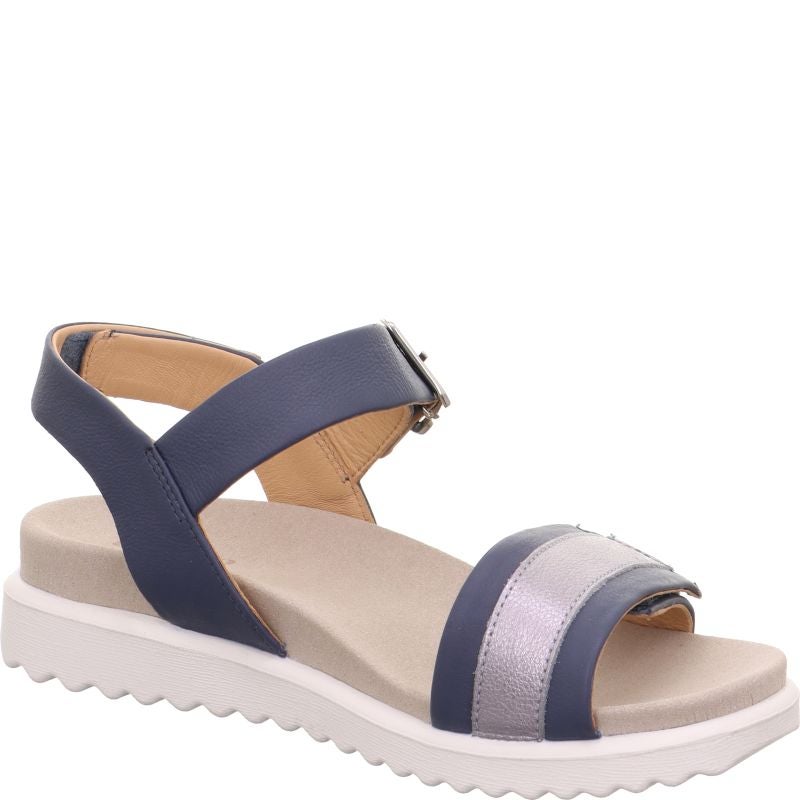 legero MOVE Damen Sandale - Material: Leder in Blau