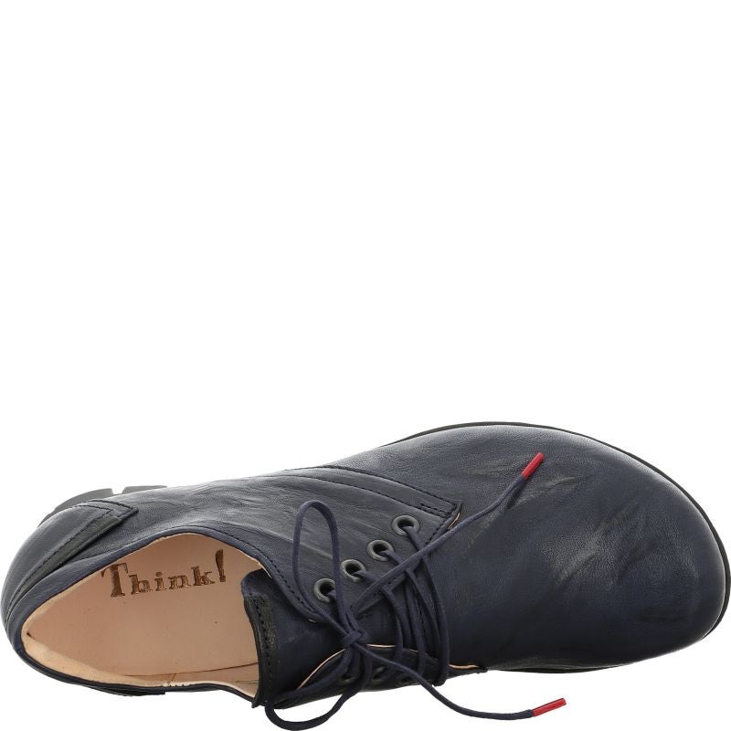 Think MENSCHA Woman Lace up shoe - Material: Leather in Blue