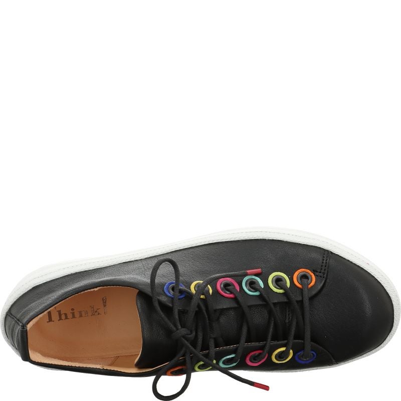 Think KUMI Woman Sneakers low - Material: Leather in Black