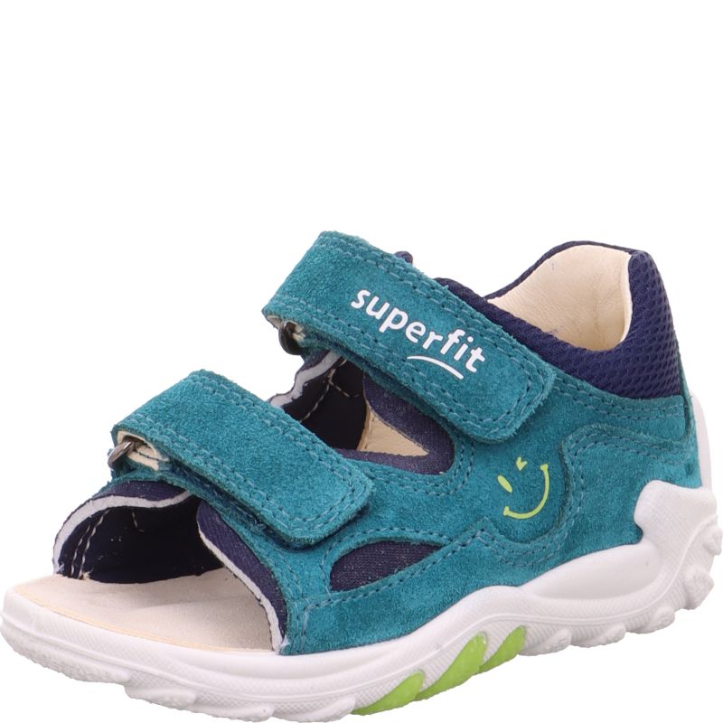 Superfit FLOW Unisex, Boys Sandal - Material: Leather/Textil in Green