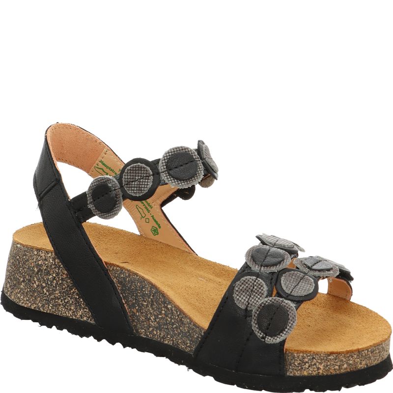 Think KOAK DAMEN Strap sandal - Material: Leather in Black