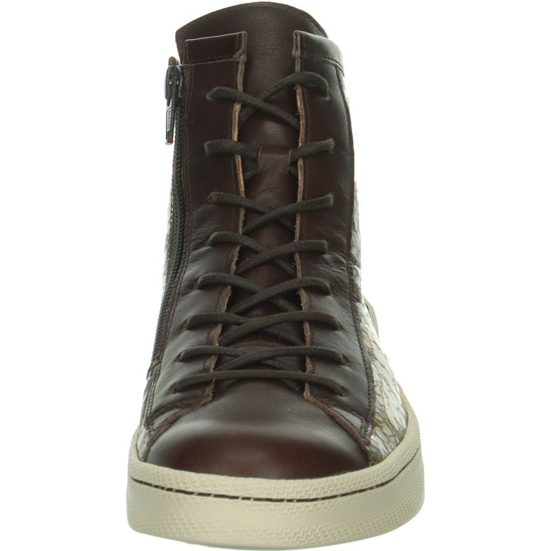 Think KUMI Woman Sneakers high - Material: Leather in Brown