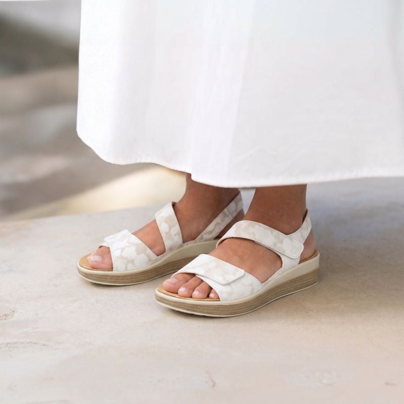 Think MEGGIE Woman Strap sandal - Material: Leather in White