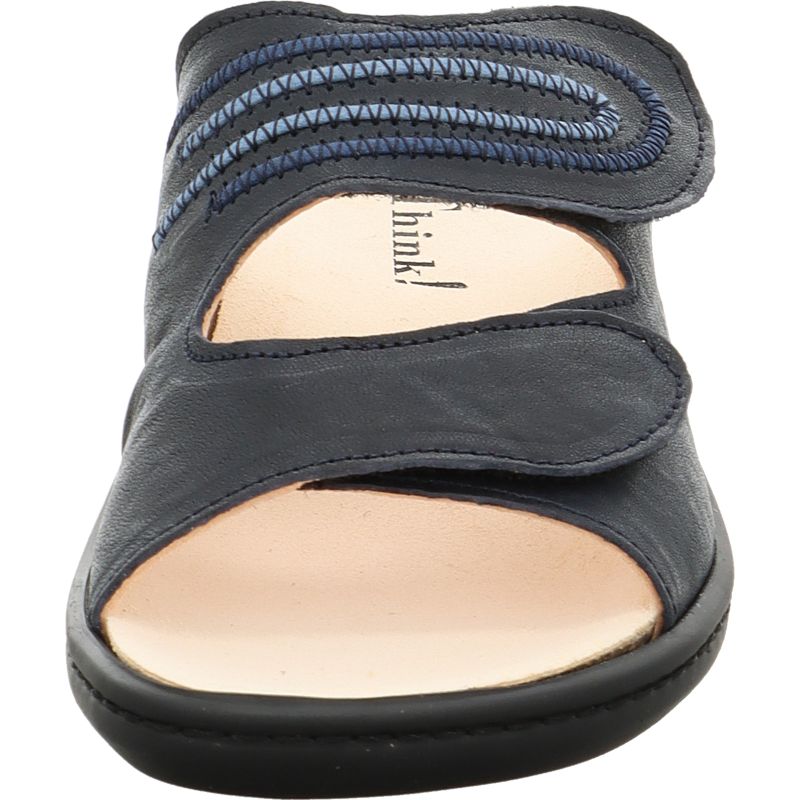 Think! CAMILLA Damen Pantolette - Material: Leder in Blau