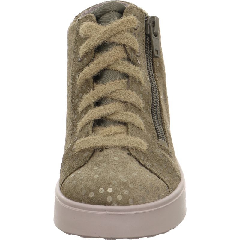 Superfit STELLA Sneaker high - Material: Leder/Textil in Grün