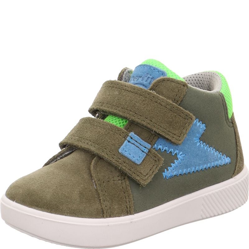 Superfit SUPIES Boys Sneakers high - Material: Leder/Sonstiges Material/Texti in Green