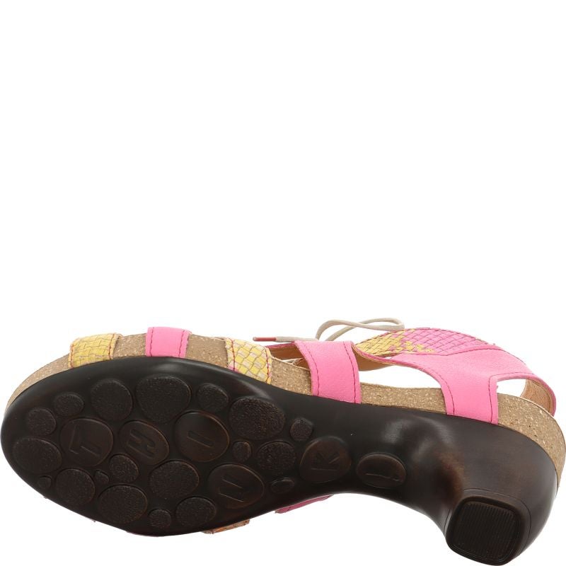 Think TRAUDI Woman Sandal - Material: Leather in Multi Colour