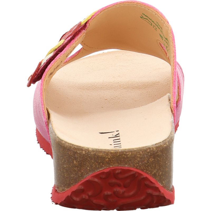 Think MIZZI DAMEN Woman Mules - Material: Leather in Pink
