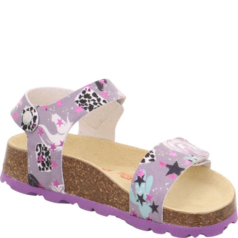 Superfit FUSSBETTPANTOFFEL Sandal - Material: SonstigesMaterial in Purple
