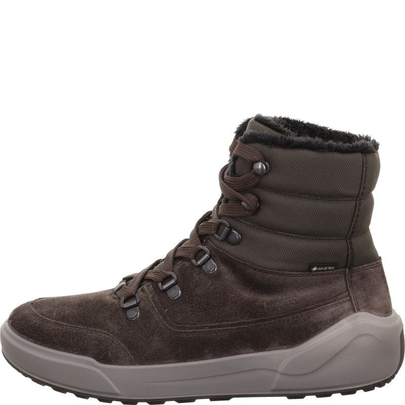 legero COSY Damen Schnürboots - Material: Leder/Textil in Grau