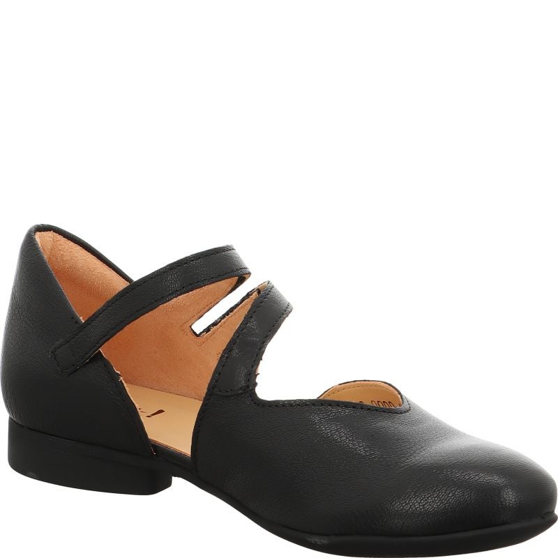Think! GUAD2 Damen Ballerina - Material: Leder in Schwarz