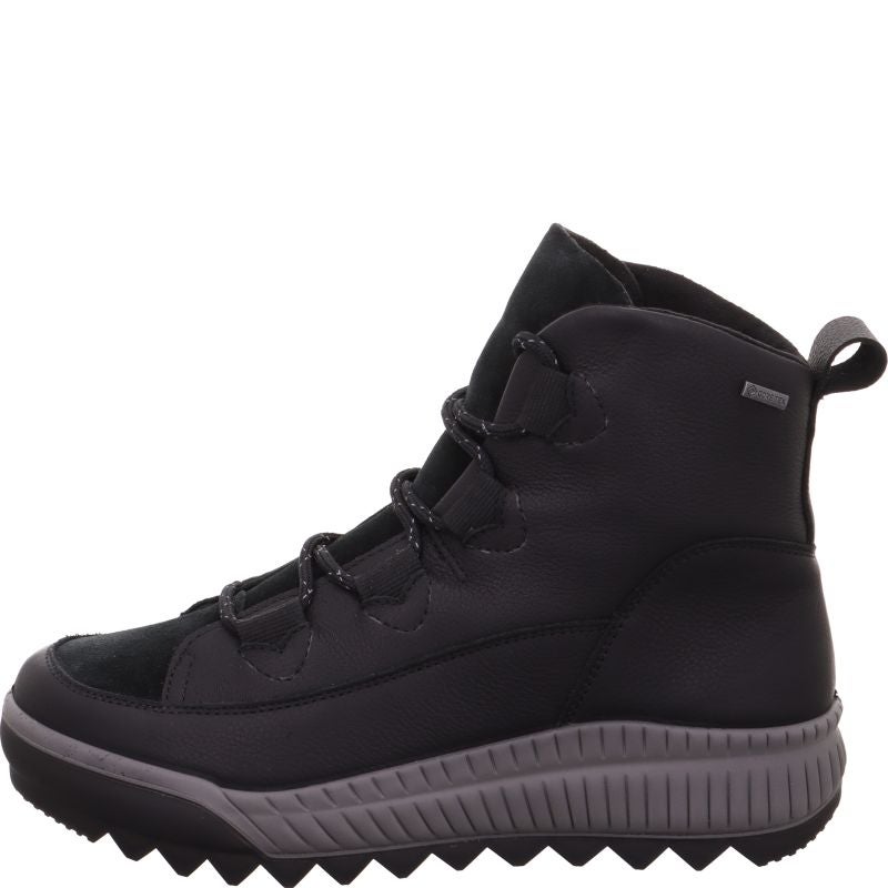 Legero TIRANO Damen Schnürboots - Material: Leder in Schwarz