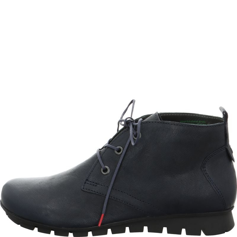 Think MENSCHA Woman Ankle boot - Material: Leather in Blue